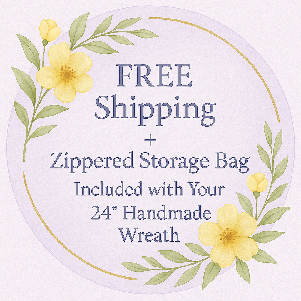 Heaven’s Light Sunrise Wreath – 24” Mesh Blessing with Storage Bag