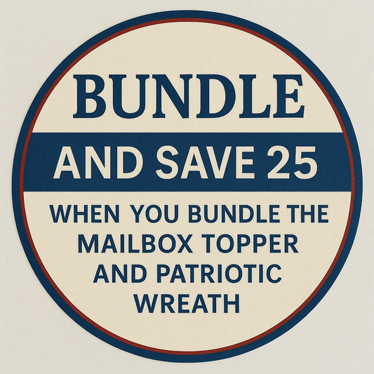 Patriotic Door & Mailbox Bundle – Wreath + Topper Set