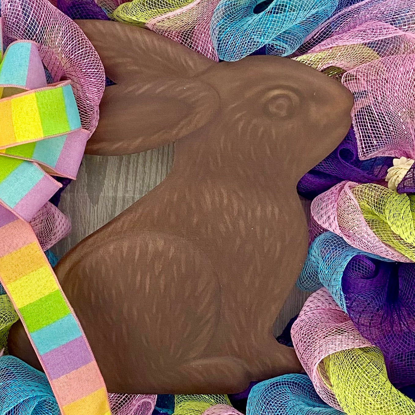 Chocolate Bunny Delight – 36” Jumbo Easter Wreath