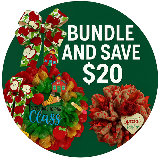 Back-to-School Welcome Set – Wreath & Wreathlet Duo
