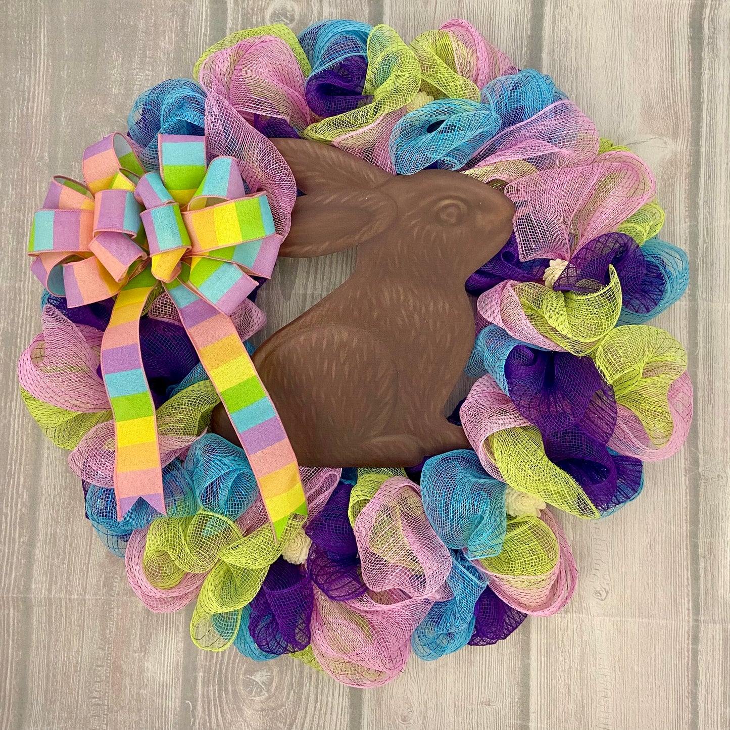 Chocolate Bunny Delight – 36” Jumbo Easter Wreath