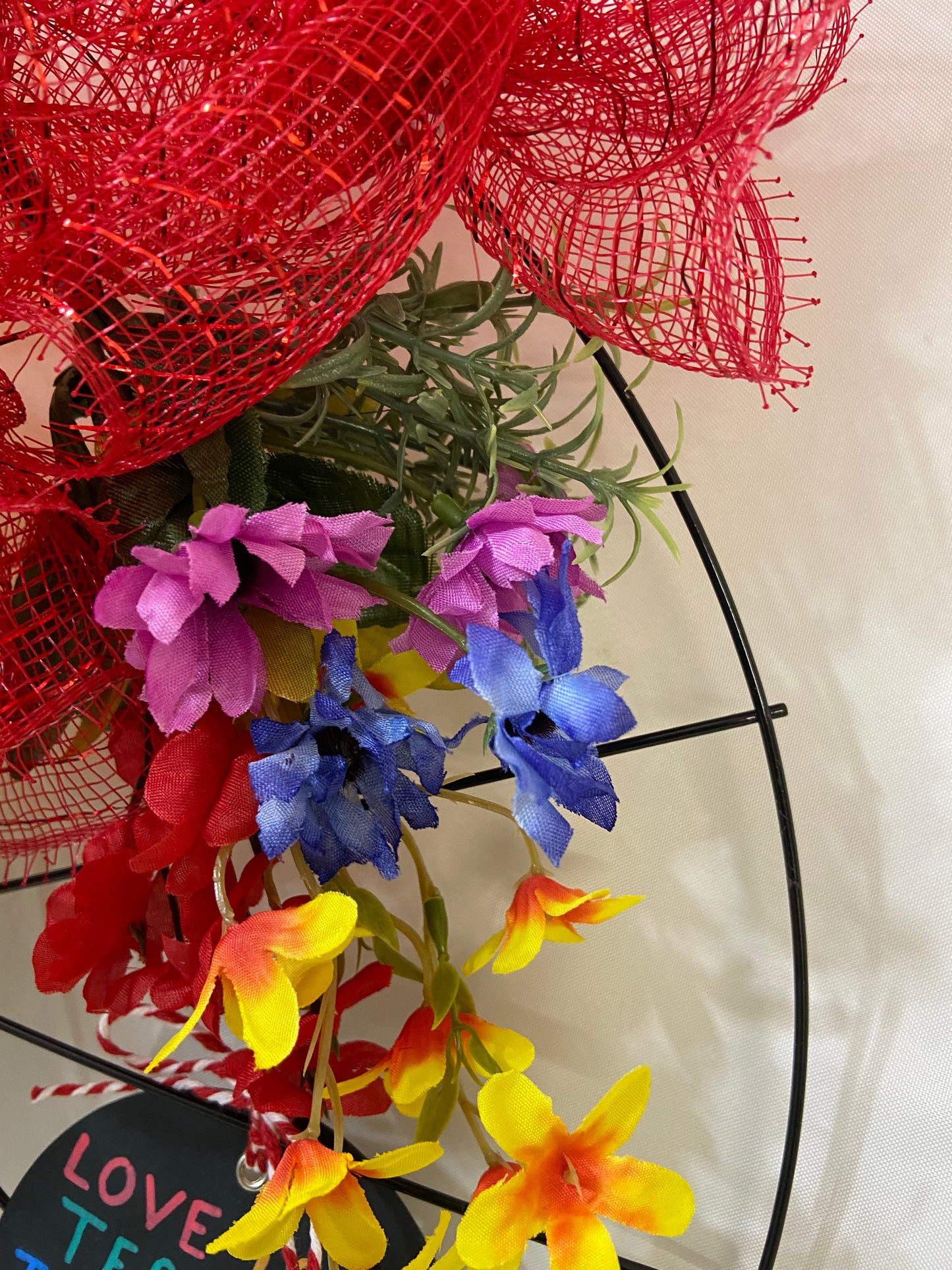 “Love in Full Color” Pride Mesh Wreath