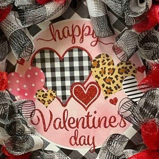 Wild at Heart Wreath – 24” Valentine’s Day Mesh Design