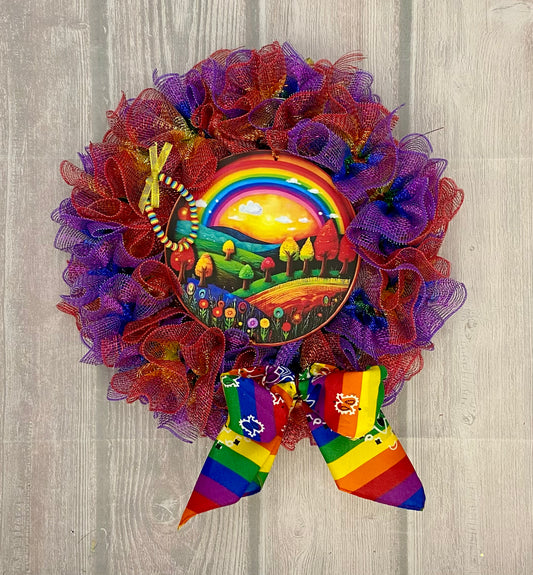 Rainbow Skies Wreath – A Joyful Gift of Color, Craft, and Sunshine