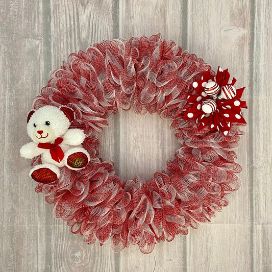 Candy Bear Cheer – 20” Christmas Wreath