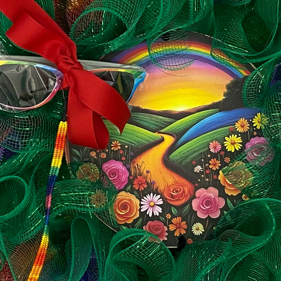 Rainbow Roadtrip Wreath