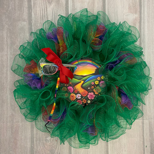 Rainbow Roadtrip Wreath