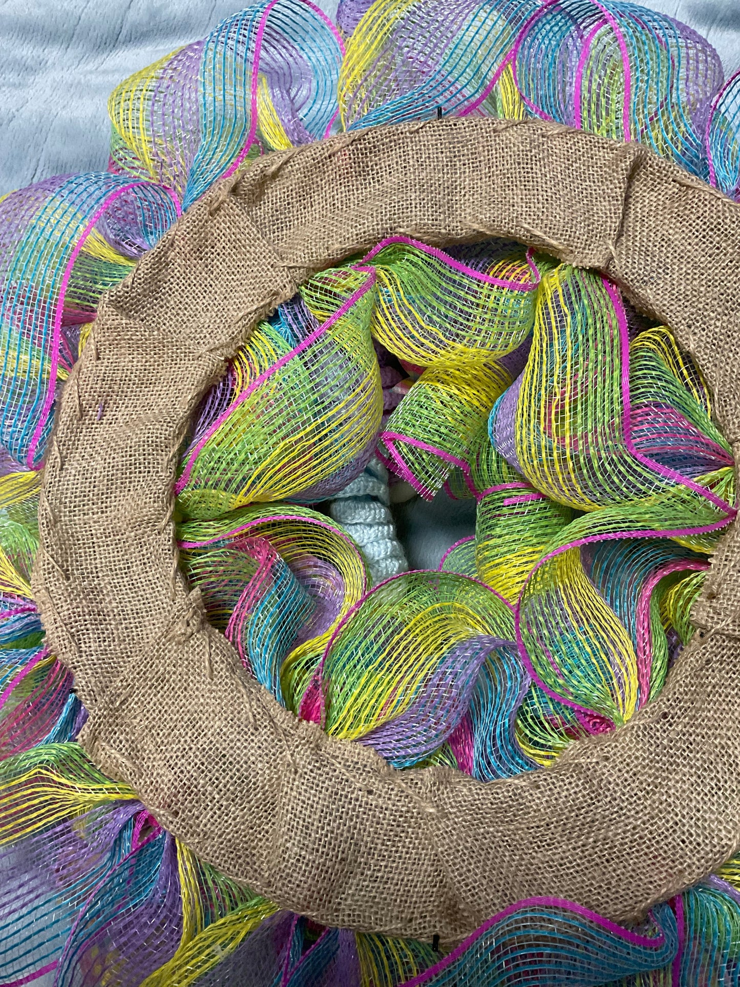 Giggles & Gingham – Whimsical Baby Shower Wreath with Clown Accent