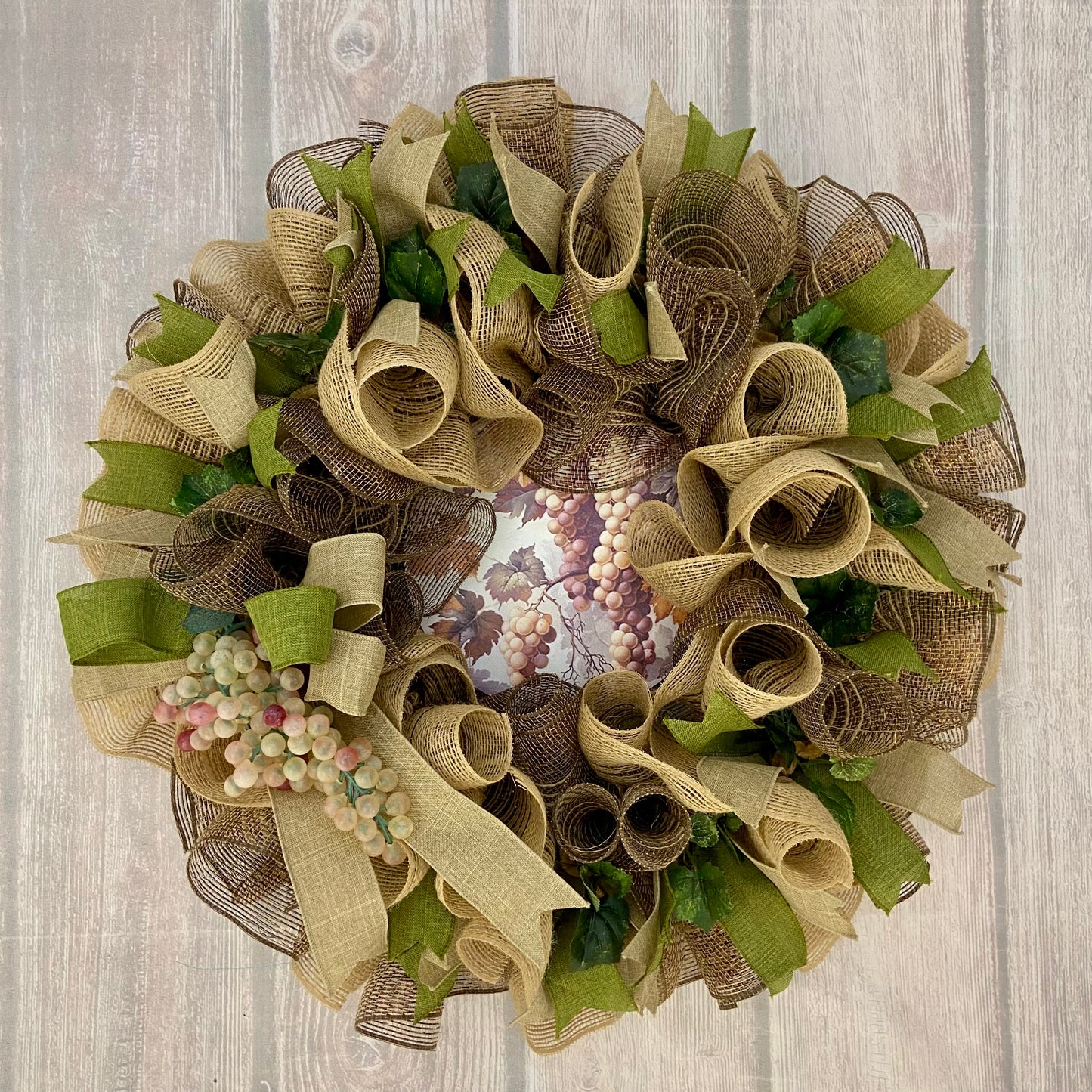 Grape Country Harvest – 24” Autumn Vineyard Wreath