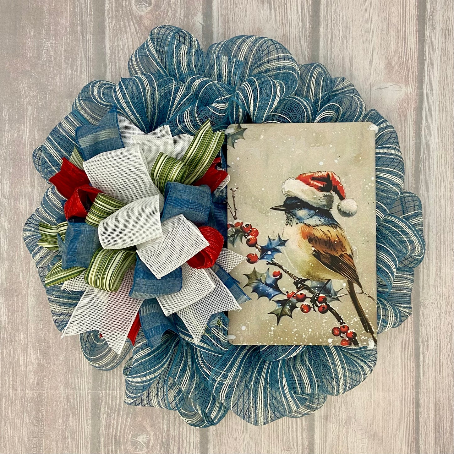 Yuletide Perch – Holiday Bird Wreath