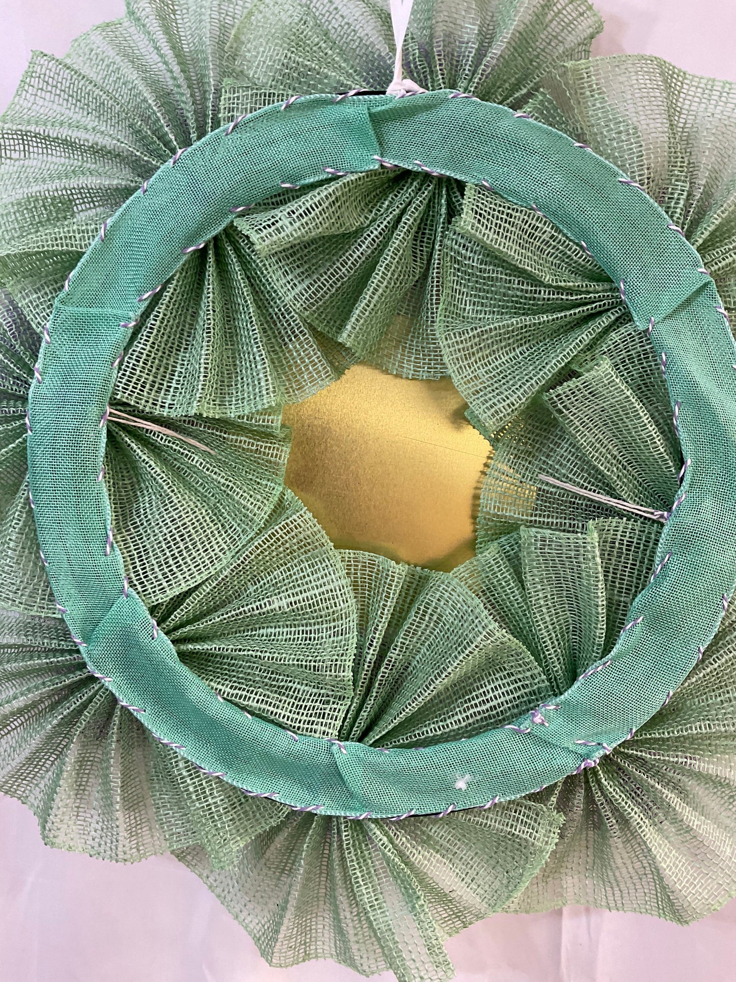 He Is Risen Wreath – 26” Easter Mesh with Cross & Florals