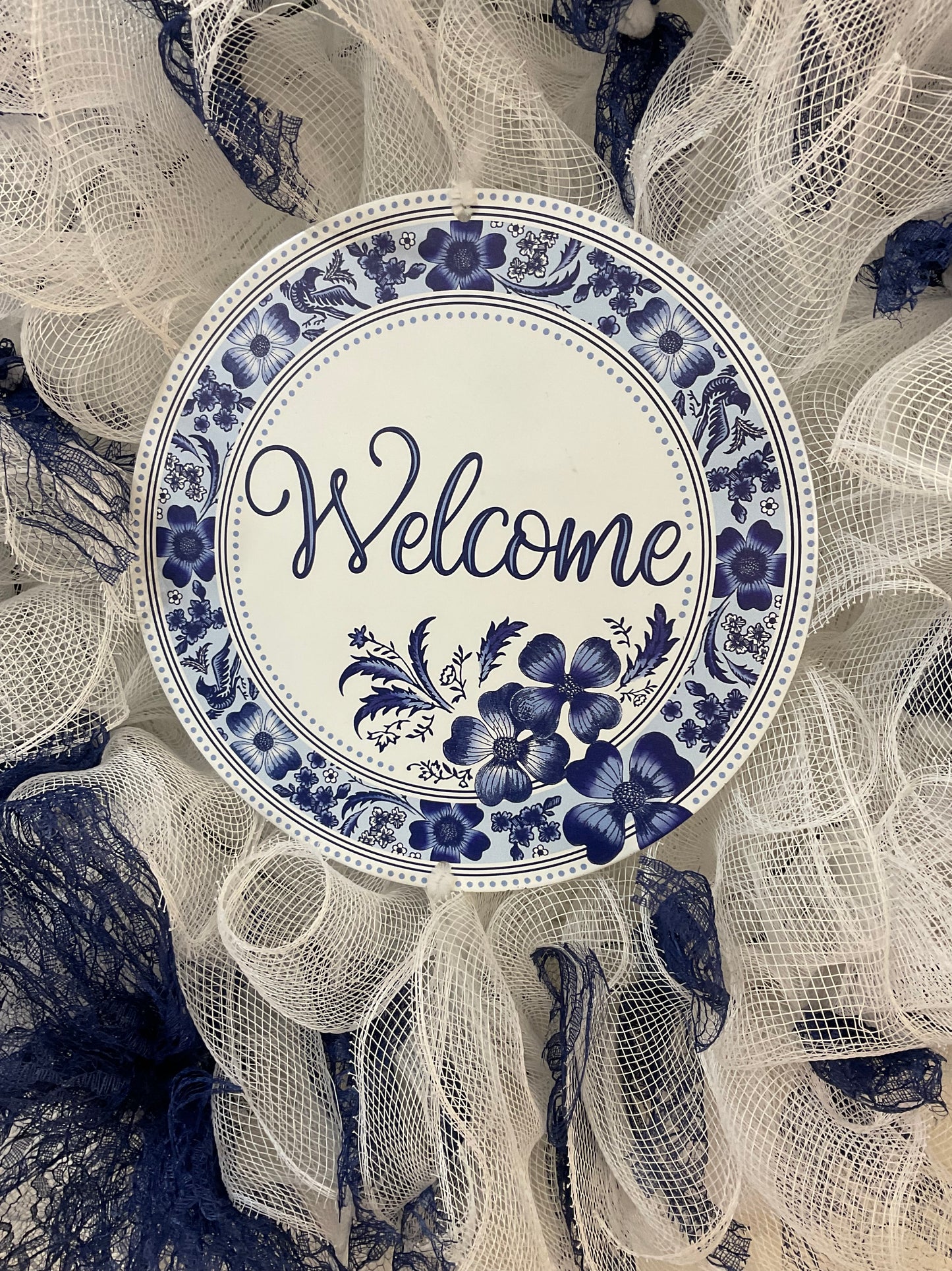Costal Charm Welcome Wreath – 25” Summer Door Elegance
