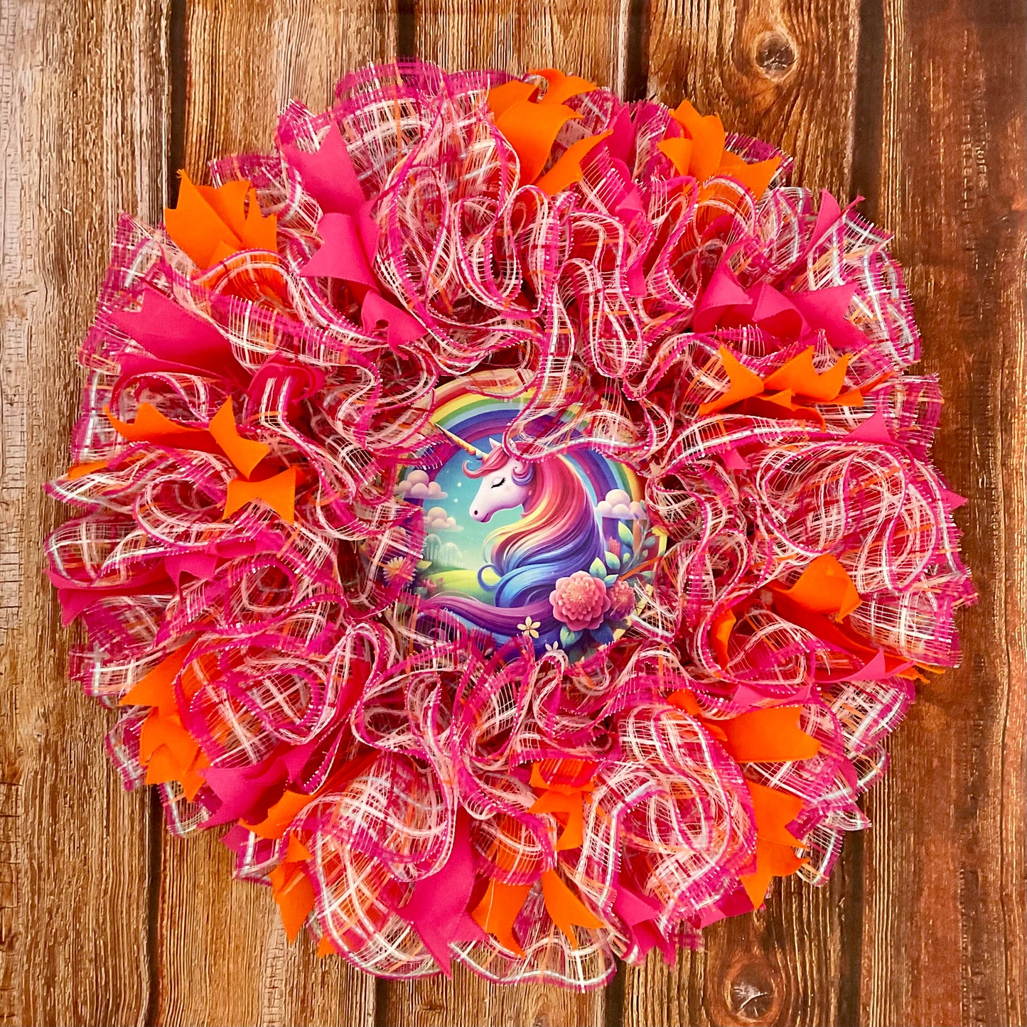 Lesbian Pride Unicorn Wreath – 24” Summer Celebration Wreath