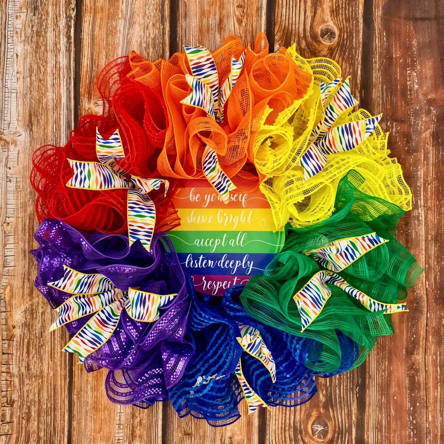 Pride Rainbow Affirmation Wreath – 24” with Free Shipping