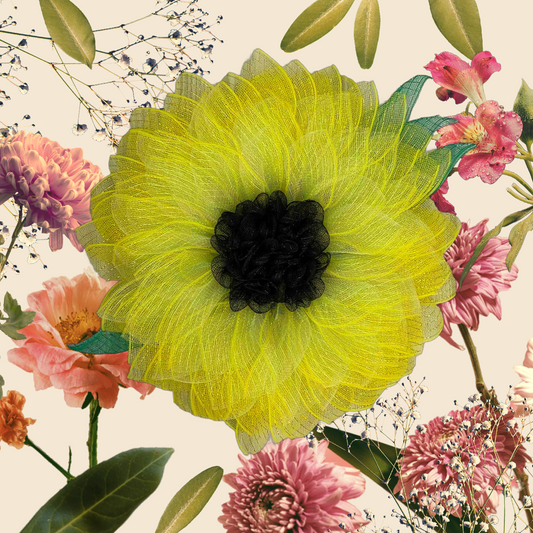 Golden Bloom Wreath – 22” Summer Sunflower-Inspired Decor