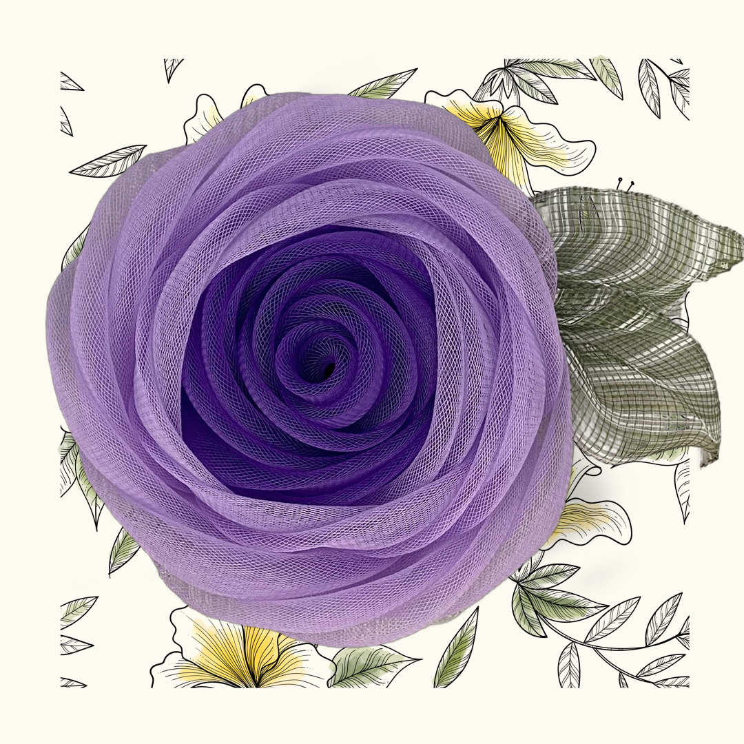 Lavender Whimsy Tulle Wreath – 14” Summer Bloom with Free Shipping & Storage Bag