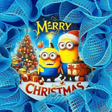 Merry Minions Christmas Wreath – 24” Holiday Fun
