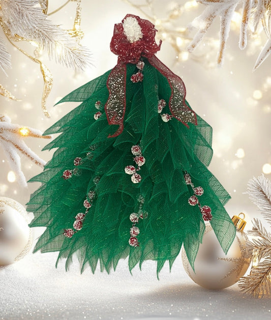 Evergreen Elegance Christmas Tree Door Hanger – 19”