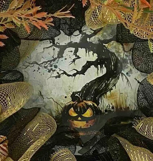 Haunted Hollow Halloween Wreath – 22”