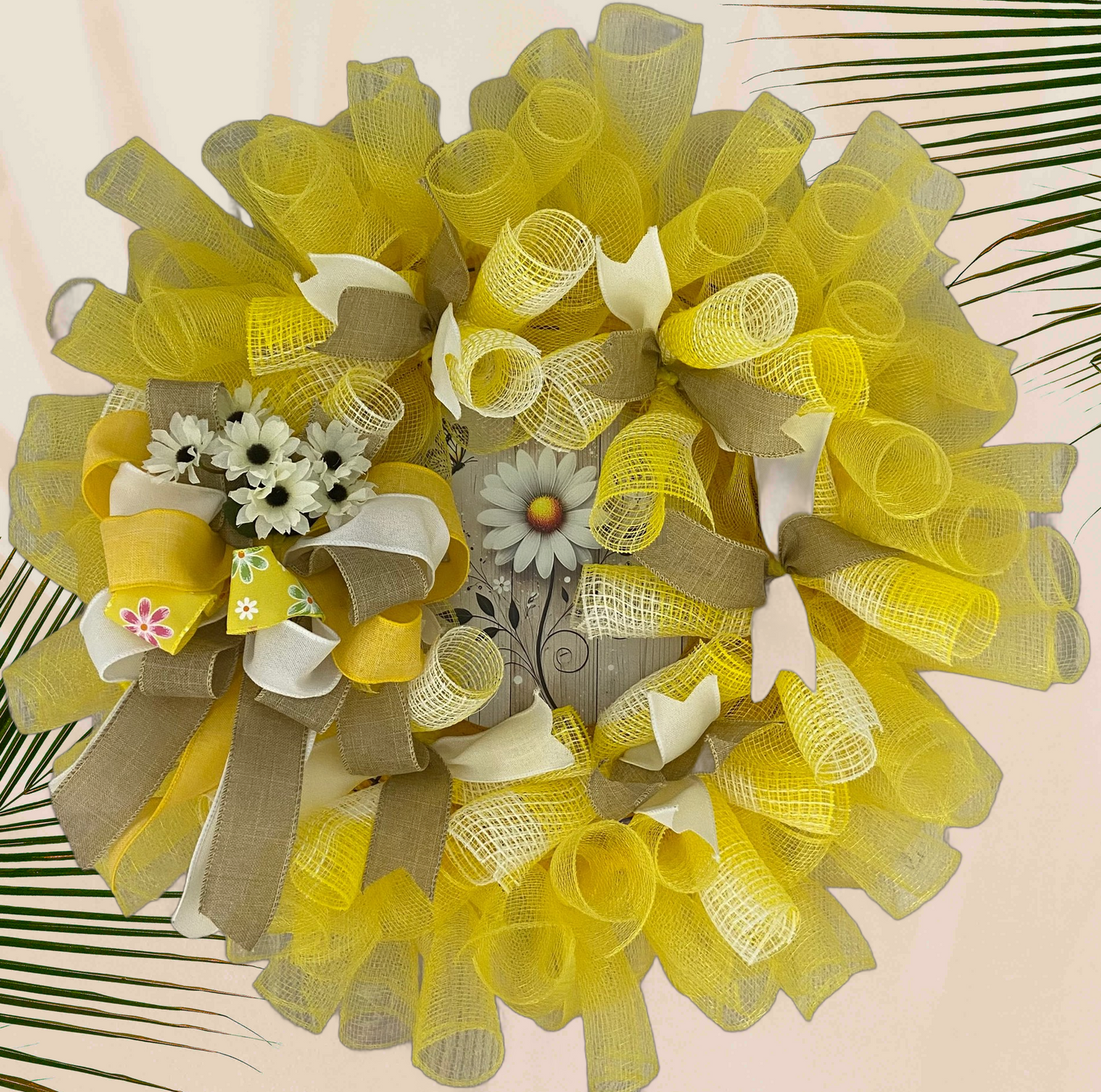 Sunshine Bloom 24” Summer Deco Mesh Wreath