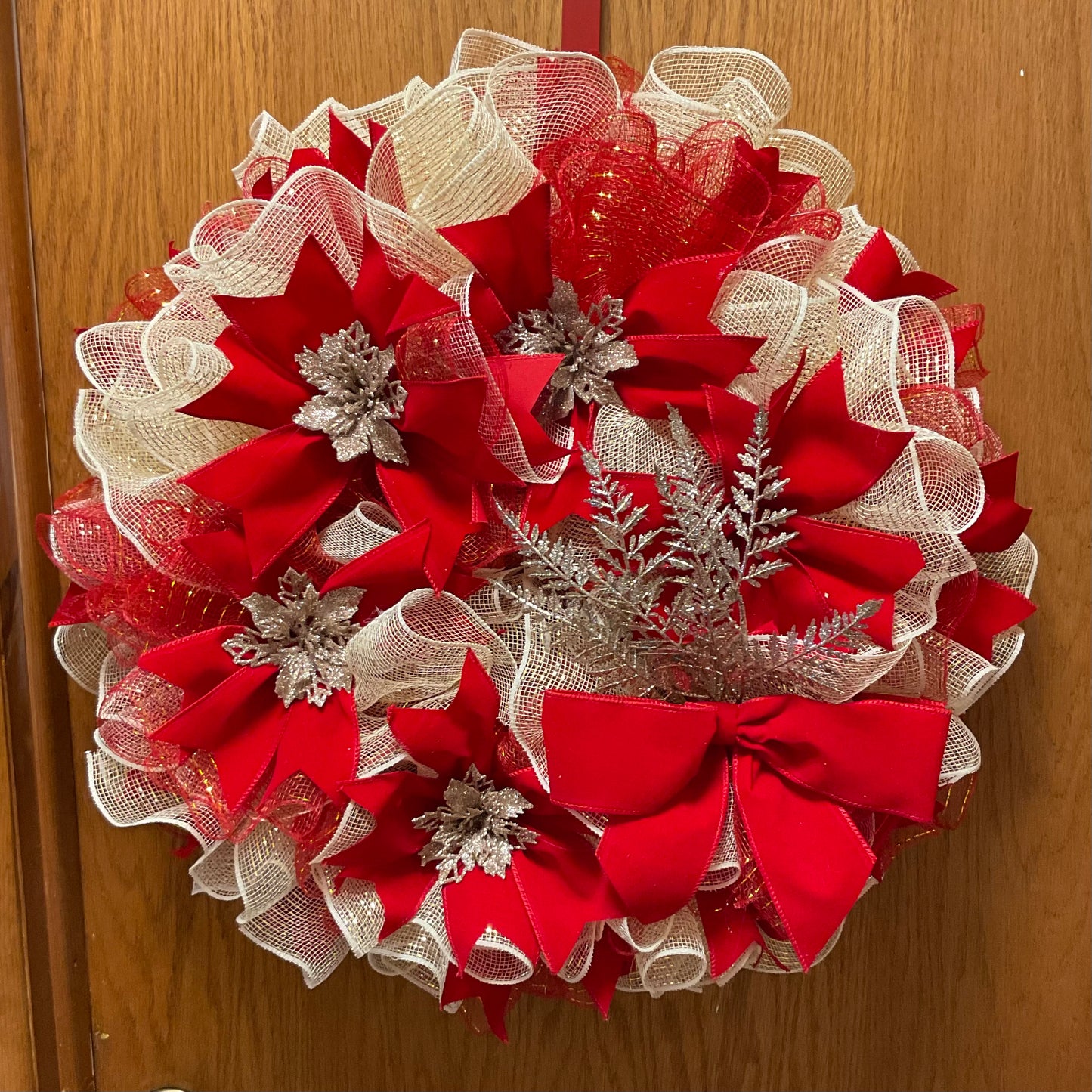 Christmas Elegance – Custom Poinsettia Wreath