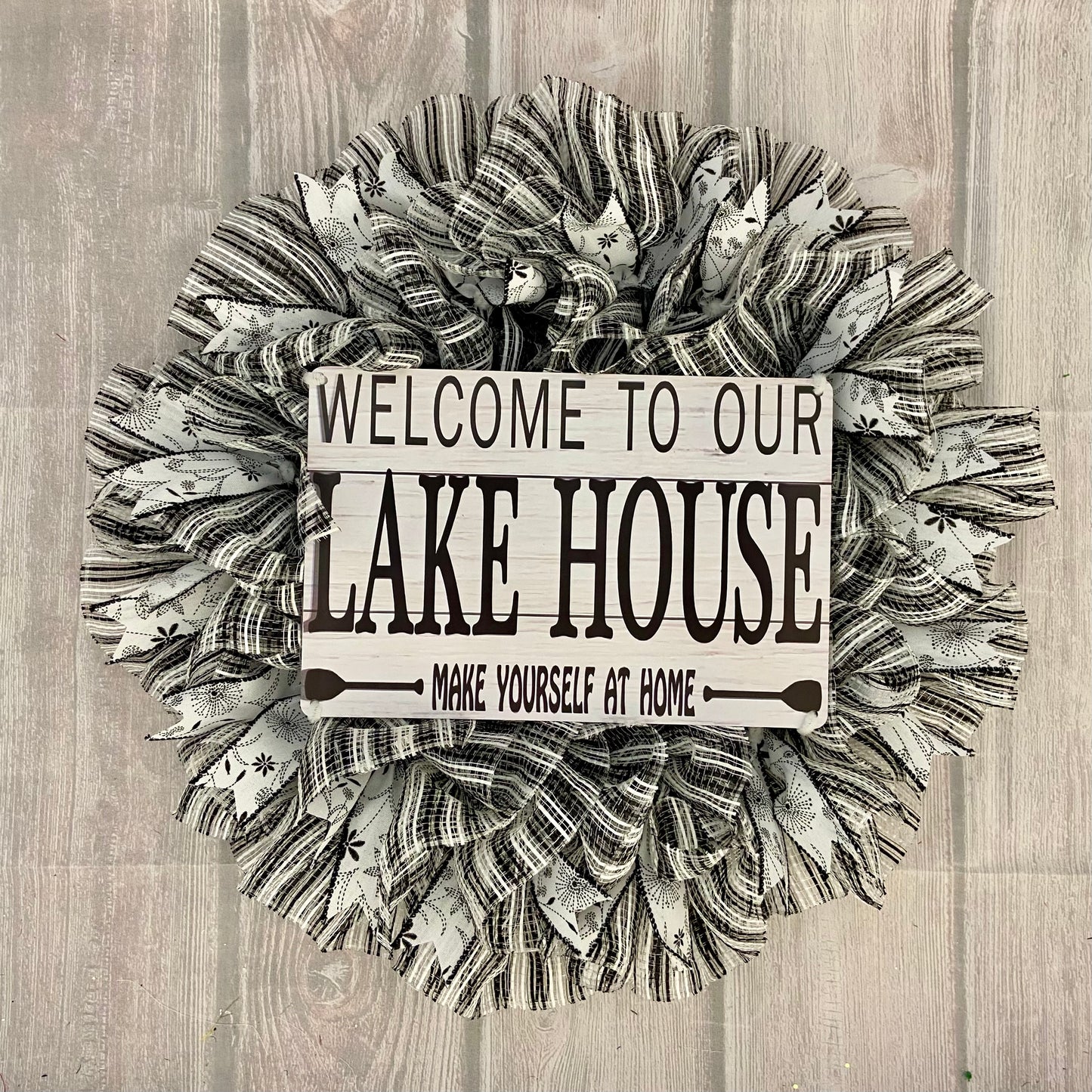 Welcome to the Lake – Custom Lake House Porch Wreath
