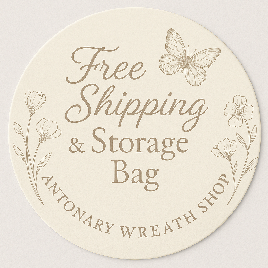 : “Whispering Wings & Blue Blossoms – 20” Memorial Wreath”