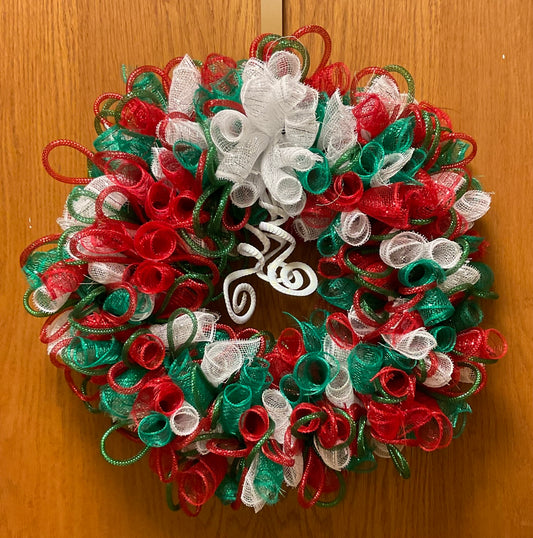Peppermint Swirl Christmas Wreath – 20”