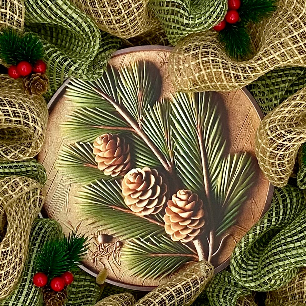 Whispers of Winter – Pinecone & Plaid Wreath