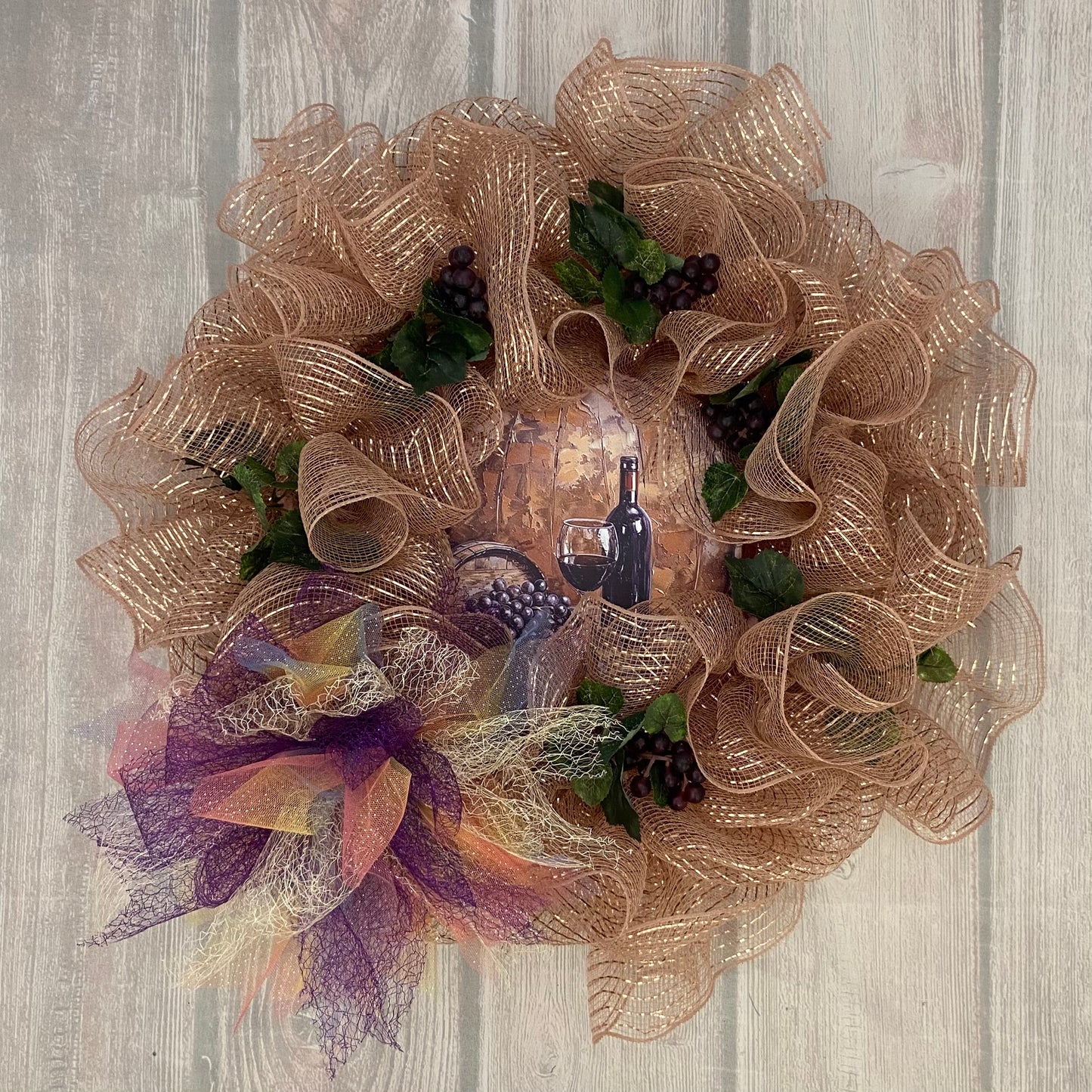 Tuscan Pour – 24” Wine Country Wreath