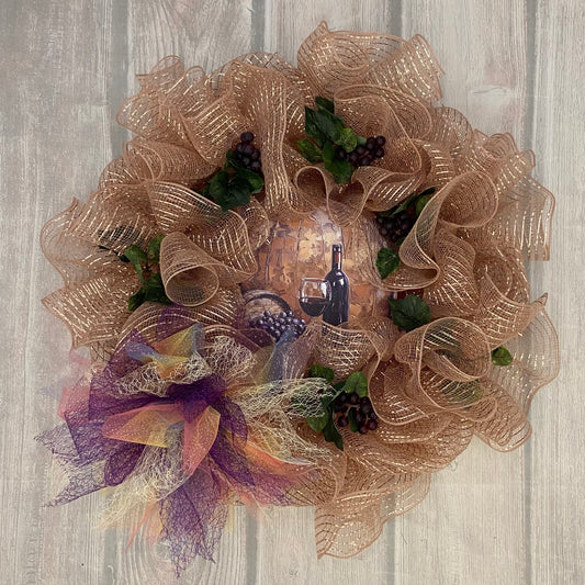 Tuscan Pour – 24” Wine Country Wreath