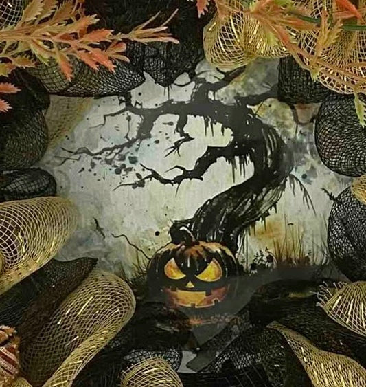 Haunted Hollow Halloween Wreath – 22”