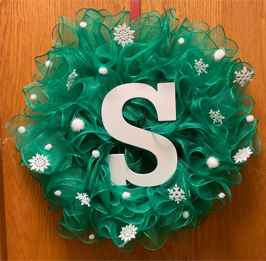 Go Green, Let It Snow – Custom Spartan Fan Wreath