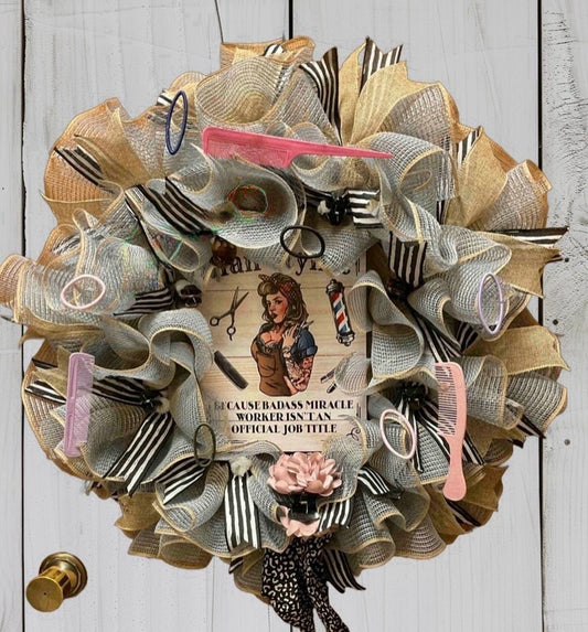 Salon Siren – Custom Wreath for a Hair Artist