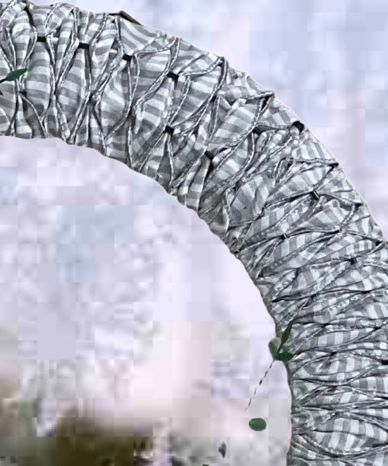 Winter’s Lodge — 18” Christmas Wreath with Plaid Bows & Pinecones