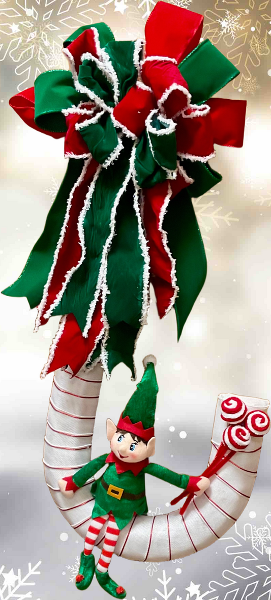 Jingle J Hooked on Christmas – 33” x 14” Candy Cane Wreath