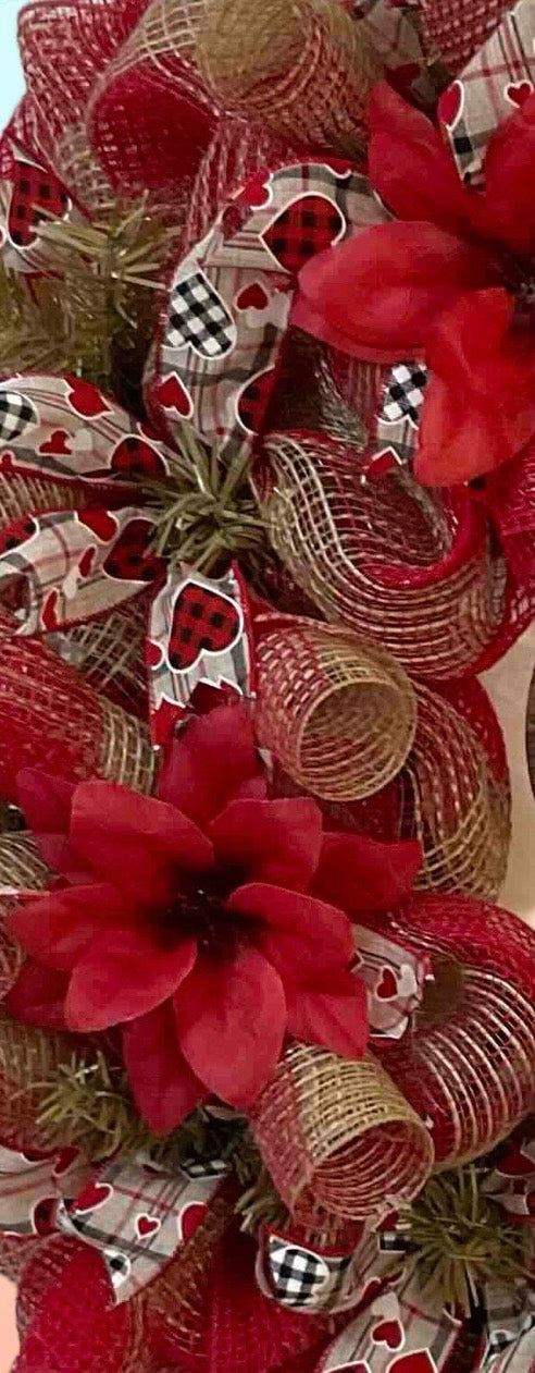 To the Moon & Back Wreath – 25” Valentine’s Love in Bloom